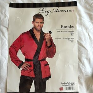 Costume- Playboy Mansion men’s satin robe from official PB website